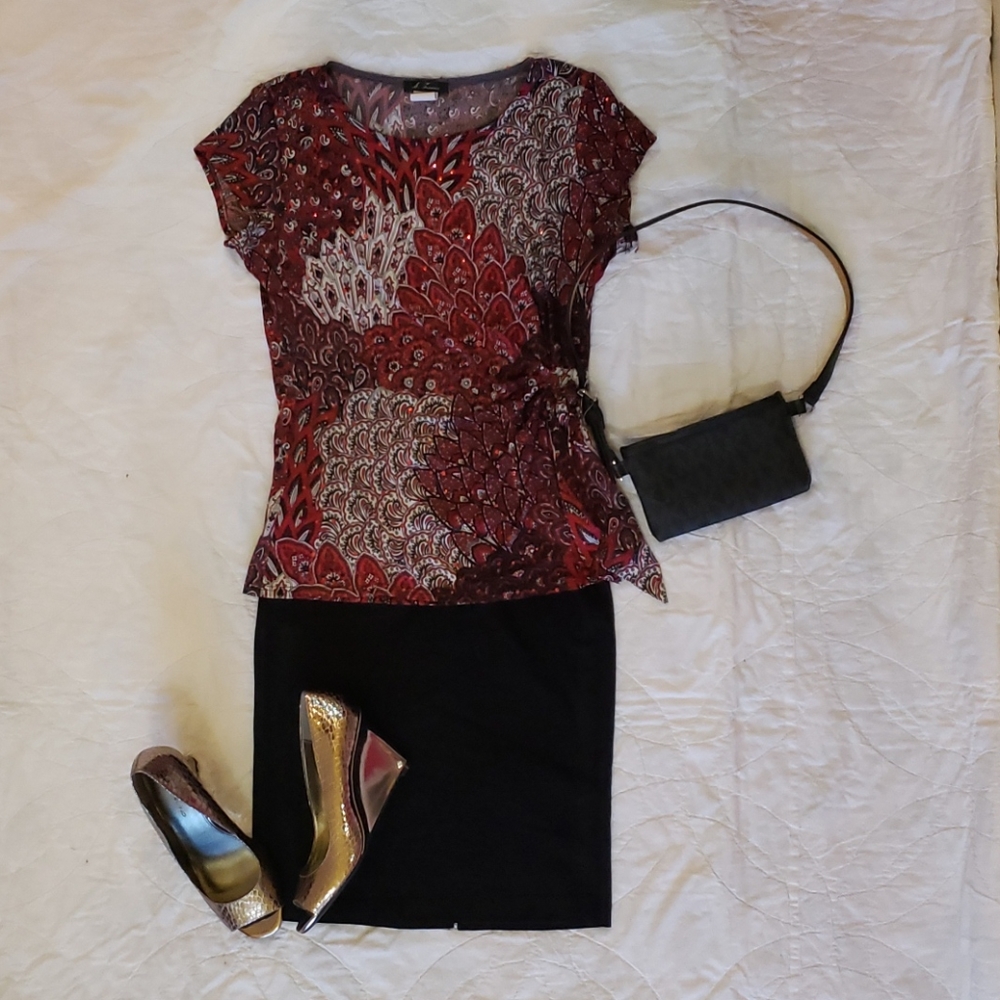 S. Levine flattering, silky blouse
